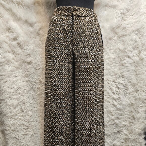 Worthington X Jason Bolden Women's Gold Multi Tweed Pants Size 2 - Picture 1 of 9